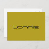 Donnie,Orphan-Schwarz-Zeichen,geometrischer Schrif Postkarte (Vorne/Hinten)