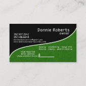 Donnies Rasen-Service Visitenkarte (Rückseite)