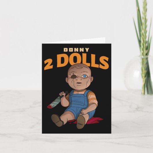 Donny 2 Dollar Anti-Trump Cruel Doll (Halloween) Karte (Vorderseite)