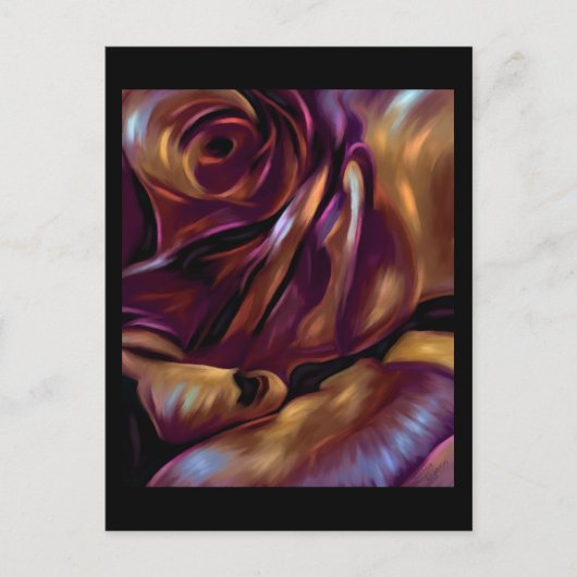 Donnybrook Rose Abstrakt Art Postkarte (Vorderseite)