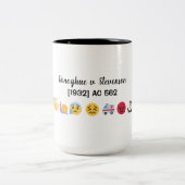 Donoghue v Stevenson in emoji Zweifarbige Tasse (Mittel)