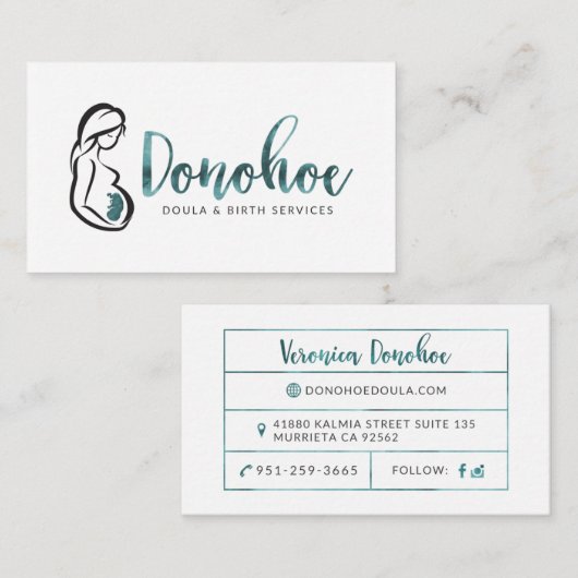 Donohoe Visitenkarte (Vorne/Hinten)