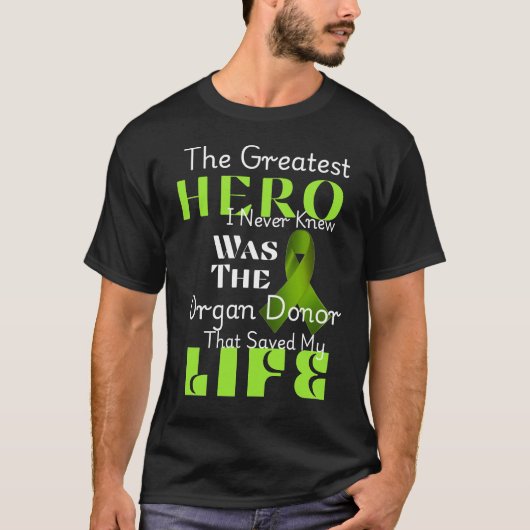 Donor Awareness Hero Support Thankful Unisex  T-Shirt (Vorderseite)