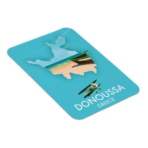Donoussa Griechenland Reisekarte Magnet