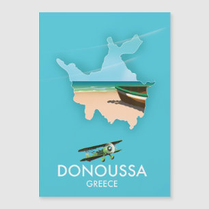 Donoussa Griechenland Reisekarte Magnetkarte
