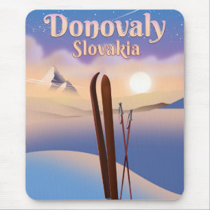 Donovaly Slowakei Ski-Plakat. Mousepad