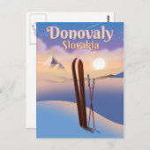 Donovaly Slowakei Ski Poster. Postkarte (Vorne/Hinten)