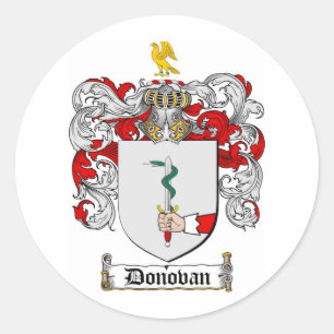DONOVAN FAMILIENWAPPEN - DONOVAN WAPPEN RUNDER AUFKLEBER