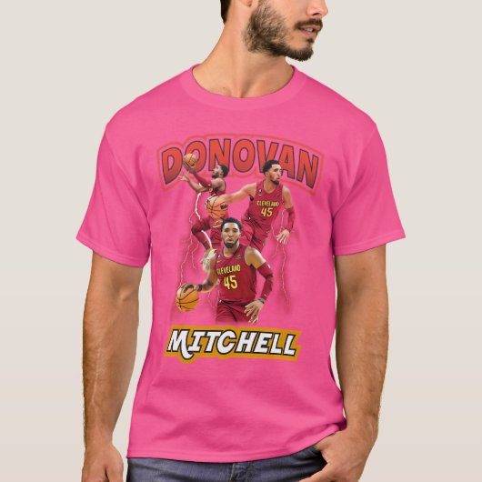 Donovan Mitchell Vintag Style T-Shirt (Vorderseite)