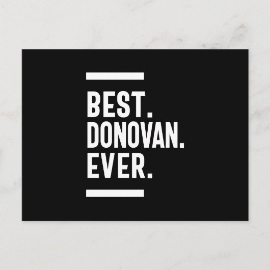 Donovan Personalisiert Name Geburtstagsgeschenk Postkarte (Vorderseite)