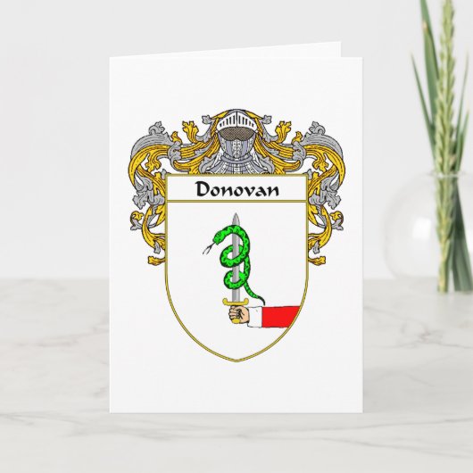 Donovan-Wappen (überzogen) Feiertagskarte (Vorderseite)