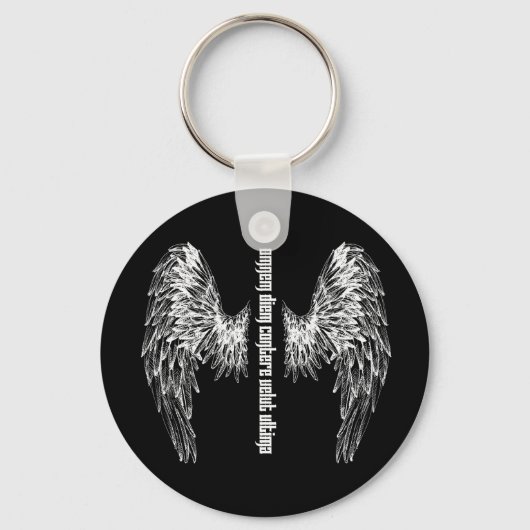 Donovans Tätowierung einfache schwarze Taste Schlü Schlüsselanhänger (Vorderseite)