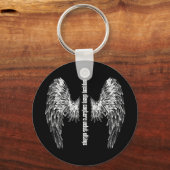 Donovans Tätowierung einfache schwarze Taste Schlü Schlüsselanhänger (Vorderseite)