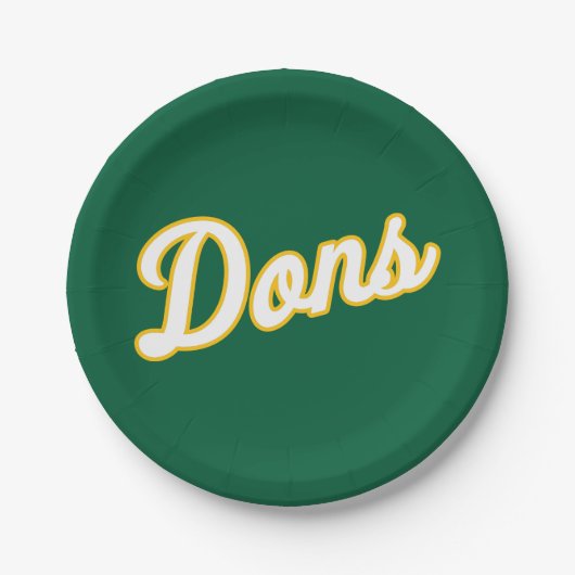 Dons Schriftzug-Logo Pappteller (Vorderseite)