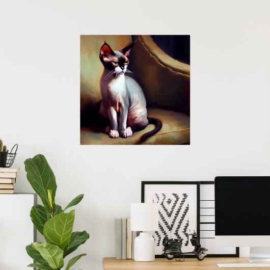 Donskoy Cat Poster (Heimbüro)