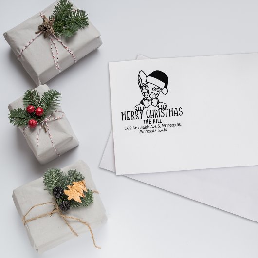 Donskoy Cat Rücksendeadresse Weihnachten Gummistempel