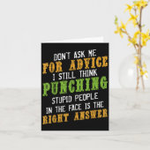 Don't Ask Me For Advice Funny Humor Sarcastic Joke Karte (Gelbe Blume)