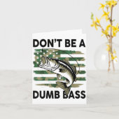 Don't Be A Dumb B Fish American Flag Camo Funny Me Karte (Gelbe Blume)