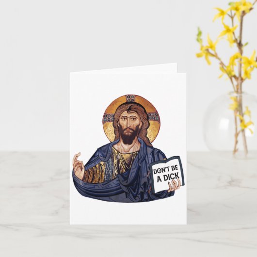 Dont Be A Jesus Book Karte (Gelbe Blume)