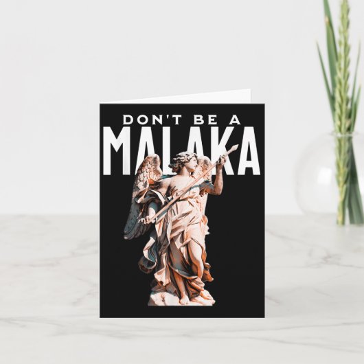 Dont be a Malaka Funny griechischen Redewendungen Karte (Vorderseite)