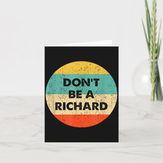 Dont Be A Richard Karte (Vorderseite)