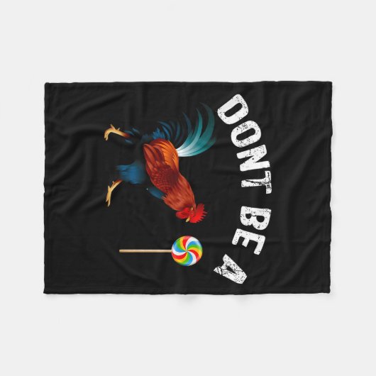 Dont Be A Sucker Funny Rooster Fathers Day Gift Fleecedecke (Vorderseite (Horizontal))