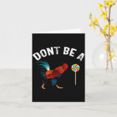 Dont Be A Sucker Funny Rooster Fathers Day Gift  Karte (Gelbe Blume)