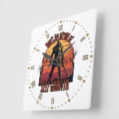 Dont be afraid of self growth | Trade motivation  Quadratische Wanduhr (Winkel)