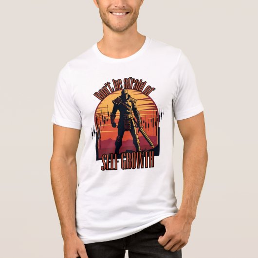 Dont be afraid of self growth | Trade motivation  Tri-Blend Shirt (Vorderseite)