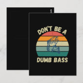 Dont Be Dumb Bass Postkarte (Vorne/Hinten)