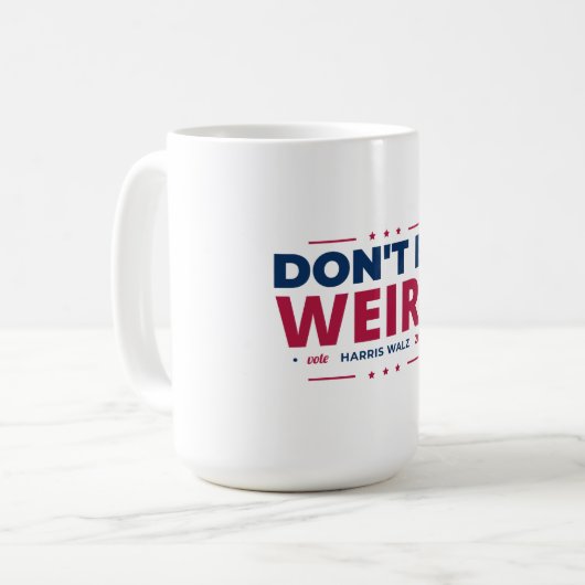 Don't be komrd Vote Harris Walz Kamala Harris 2024 Kaffeetasse (Vorderseite Links)