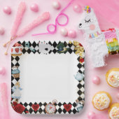 "Don't Be Late" Alice in ONEderland First Birthday Pappteller (Party)