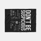 Don't Be Suscious (stick Figures)  Fleecedecke (Vorderseite (Horizontal))
