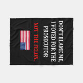 Don't Blame Me I Voted For Prosecutor Usa Flag Fun Fleecedecke (Vorderseite (Horizontal))
