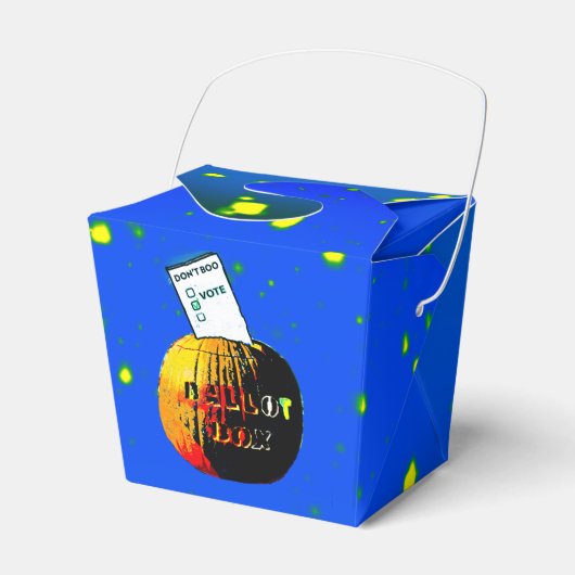 Don't Boo—Abstimmung—Pop Art Pumpkin Ballot Box Geschenkschachtel (Vorderseite)
