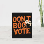 Don't Boo Vote Halloween Kostümjungen Männer Kinde Karte (Vorderseite)