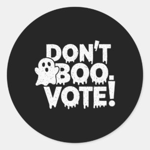"don't Boo Vote" Votum Funny Halloween Outfit Runder Aufkleber