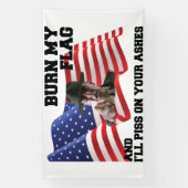 Don't burn my flag  banner (Vertikal)