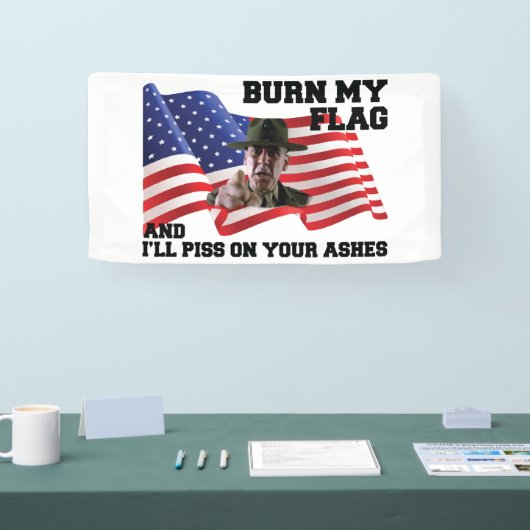 Don't burn my flag banner (Messe)