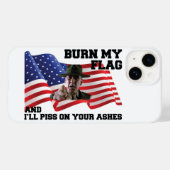 Don't burn my flag Case-Mate iPhone hülle (Rückseite (Horizontal))