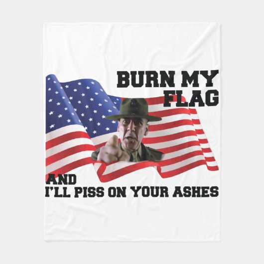 Don't burn my flag fleecedecke (Vorderseite)