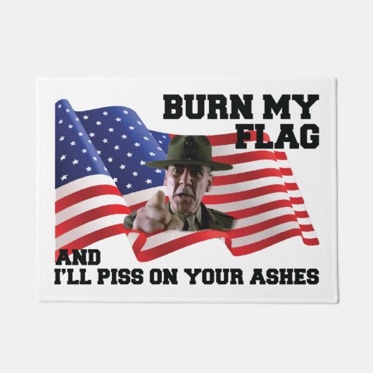 Don't burn my flag fußmatte (Vorderseite)