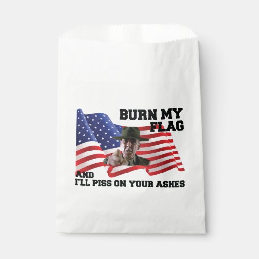 Don't burn my flag geschenktütchen (Vorderseite)