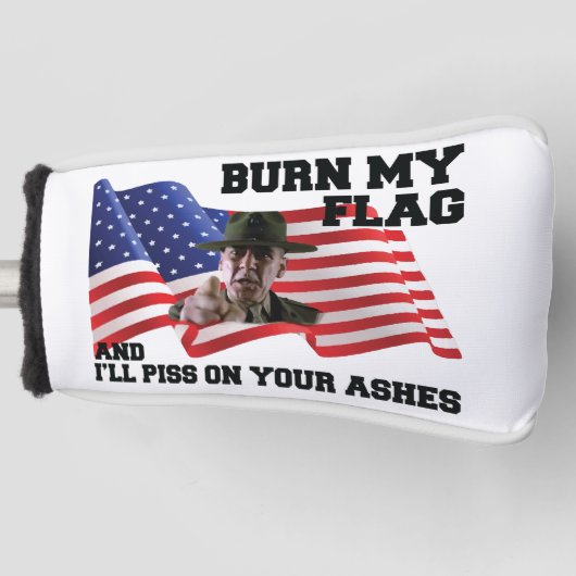Don't burn my flag golf headcover (Vorderseite)