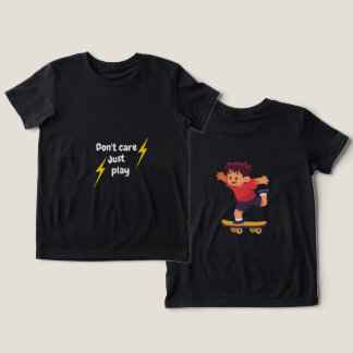 Don't Care Just Play – Black Kids ShirtT-Shirt Tri-Blend Shirt