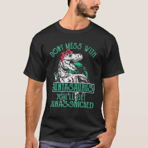 Don't chess mit Auntasaurus Funny Dinosaur Tante B T-Shirt