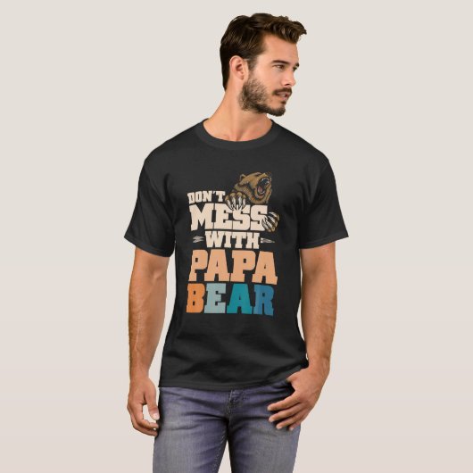 Don't chess with Papa Bear family Outfit Vater s D T-Shirt (Vorne ganz)