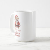 'Don't chess with Santa Paws' niedlicher Hundelieb Kaffeetasse (Vorderseite Links)