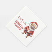 'Don't chess with Santa Paws' niedlicher Hundelieb Serviette (Ecke)