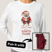'Don't chess with Santa Paws' niedlicher Hundelieb T-Shirt